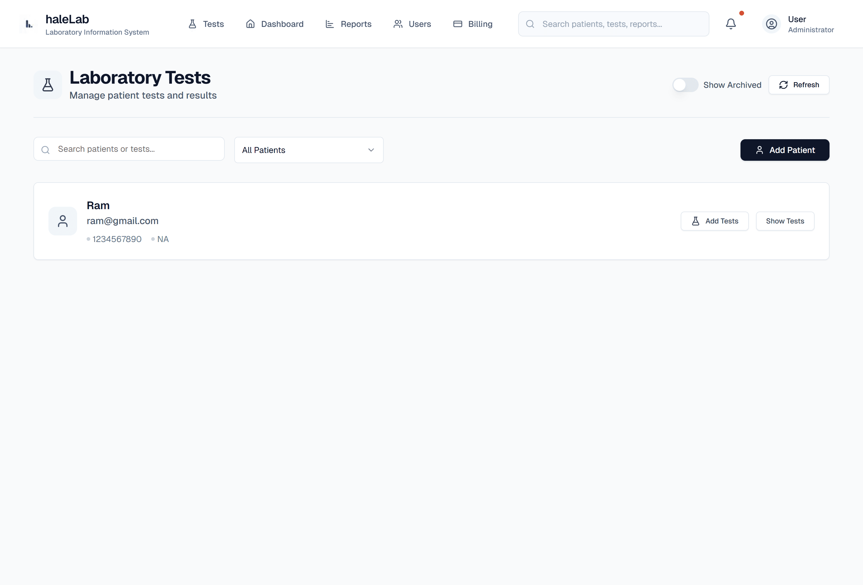 Laboratory Information Management System